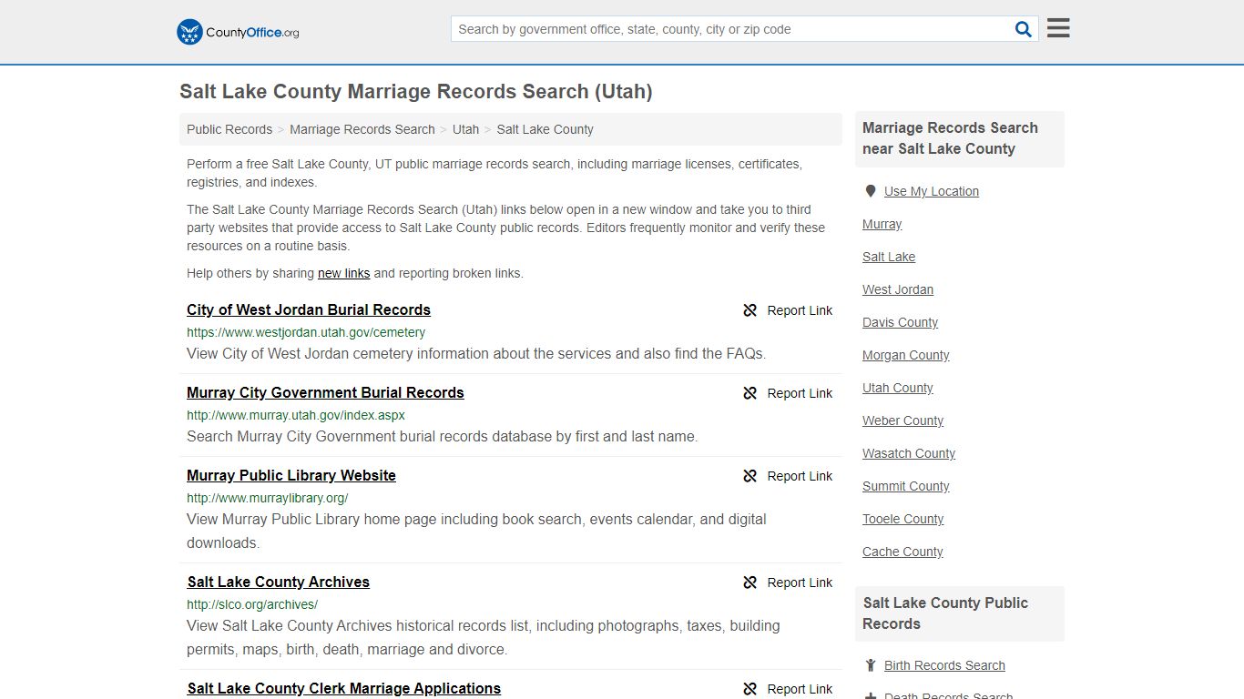 Marriage Records Search - Salt Lake County, UT (Marriage ...